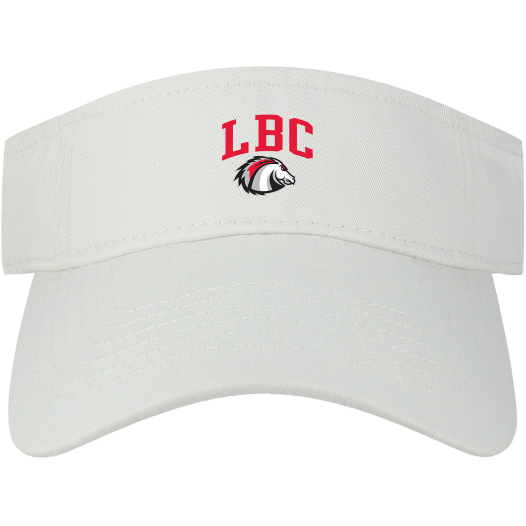 Relaxed Twill Visor Hat, White