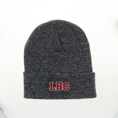 Marled Knit Beanie, Black