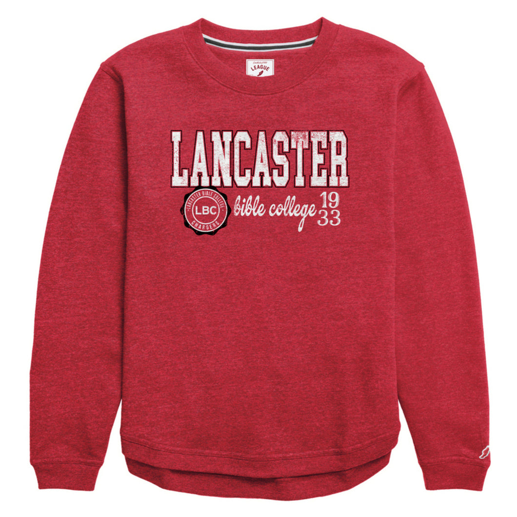 Victory Springs Ladies Crewneck | Heather Vintage Red
