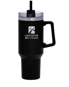 40oz. Handled Stainless Steel Travel Mug, Black