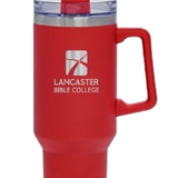 40oz. Handled Stainless Steel Travel Mug | Red