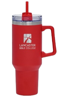 40oz. Handled Stainless Steel Travel Mug, Red