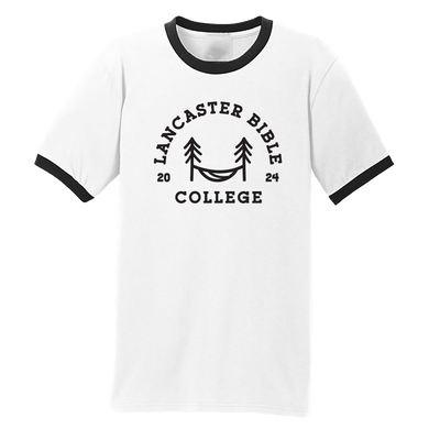 Summer Camp Ringer Tee, White/Black