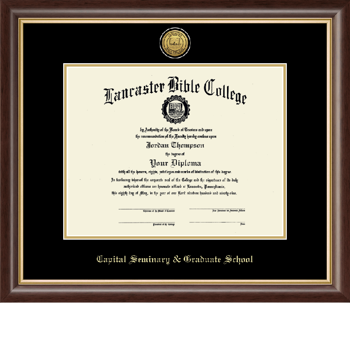 Medallion Engraved Gold Hampshire, 11x14 H PhD, Gold Embossed Frame