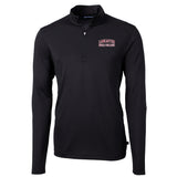 Virtue Eco Pique Recycled Quarter Zip Men's Pullover | Black