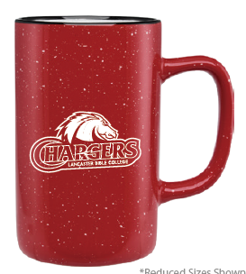 18 OZ CHARGER CAMP MUG, SPECKLED RED