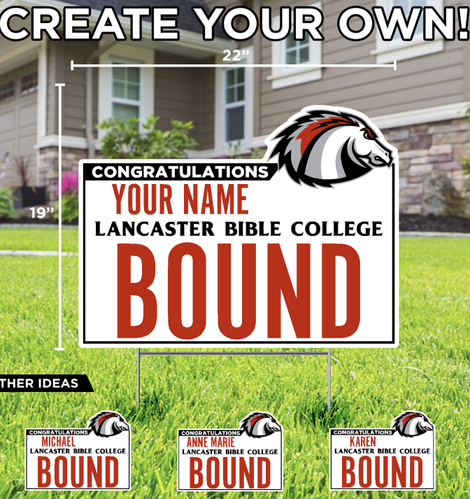 Custom Graduation Yard Sign, Name Bound