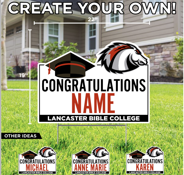 Custom Graduation Yard Sign, Congratulations Name