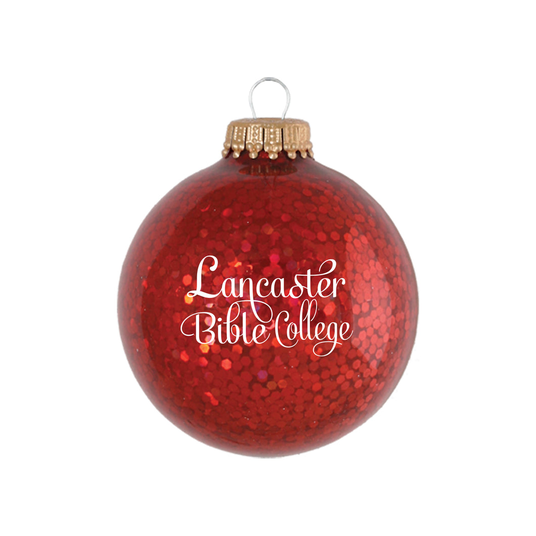 Sparkle Glass Ball Ornament | Red Spangle
