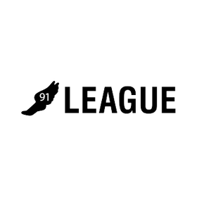 Black '91 LEAGUE' logo on a white background